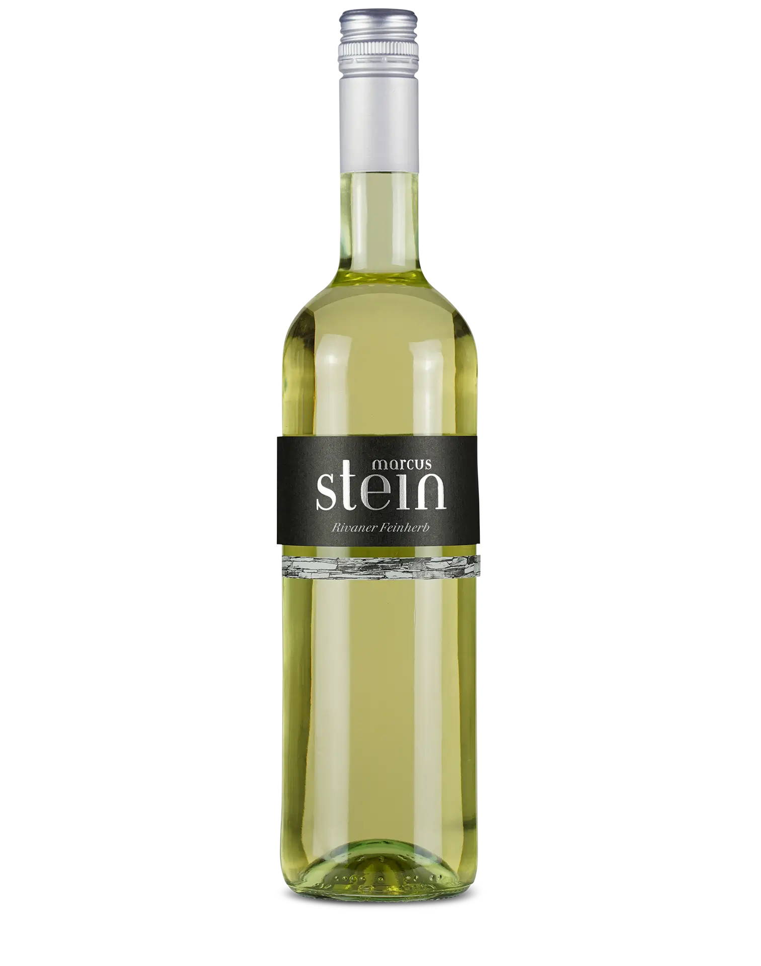 Flasche Marcus Stein Rivaner Feinherb – feinherber Weißwein mit frischer Frucht und milder Säure