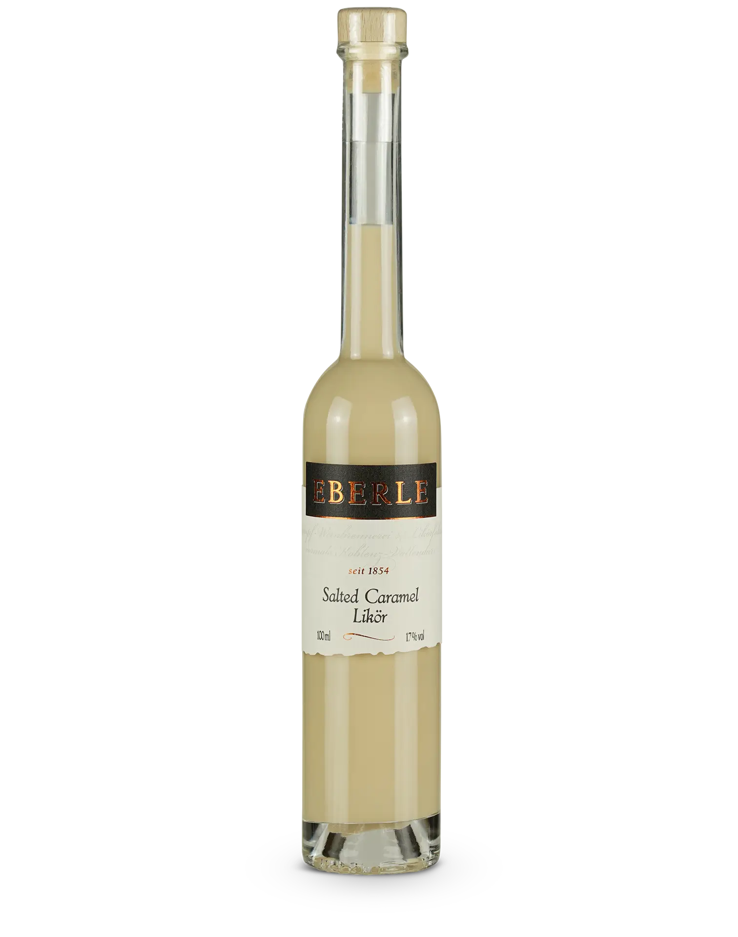 Flasche Eberle Salted Caramel Likör – cremiger Likör mit gesalzenem Karamellgeschmack