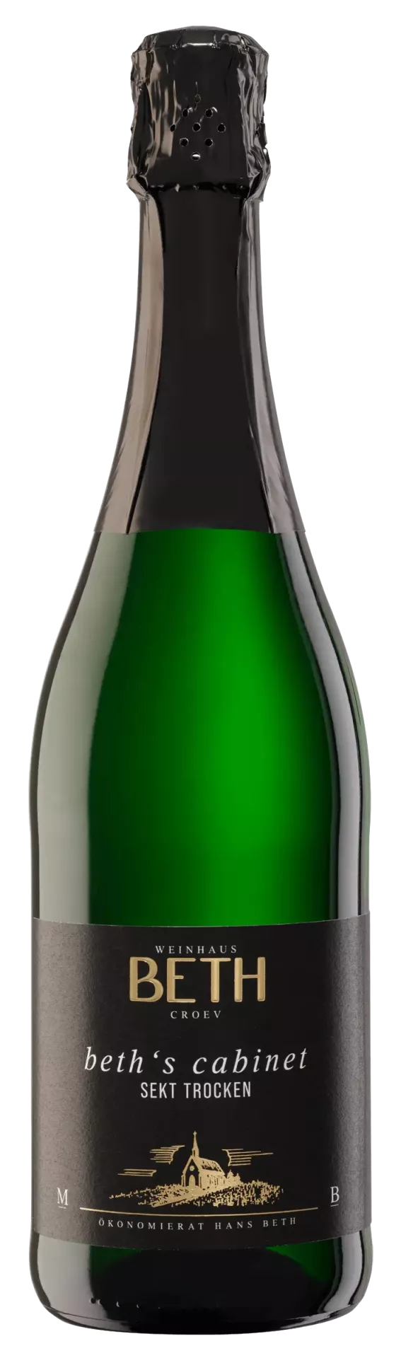 Flasche Weinhaus Beth Cabinet Sekt Trocken – eleganter deutscher Sekt mit feiner Perlage und trockenem Charakter