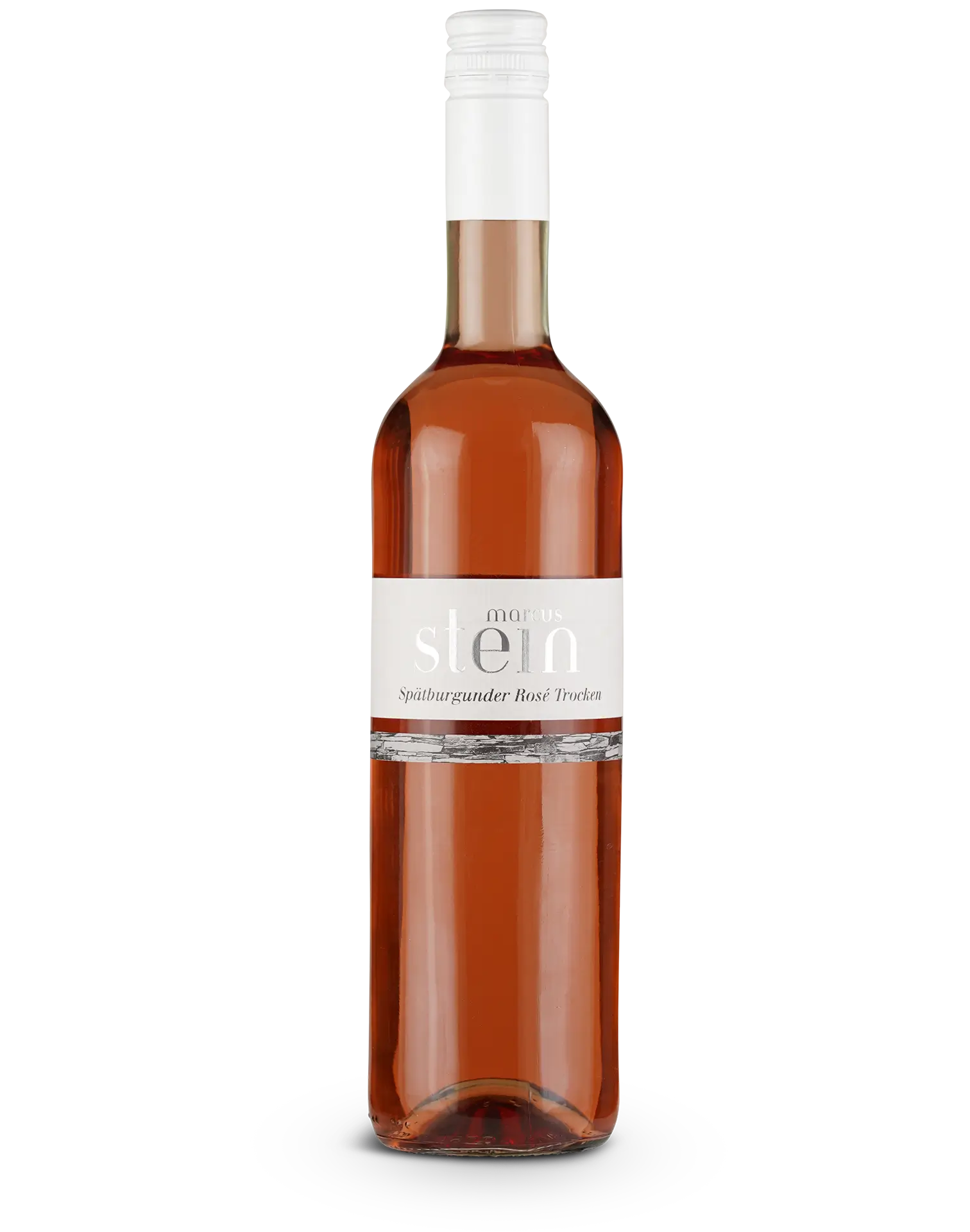 Flasche Marcus Stein Spätburgunder Rosé Trocken – trockener Roséwein mit fruchtigen Noten und frischer Säure