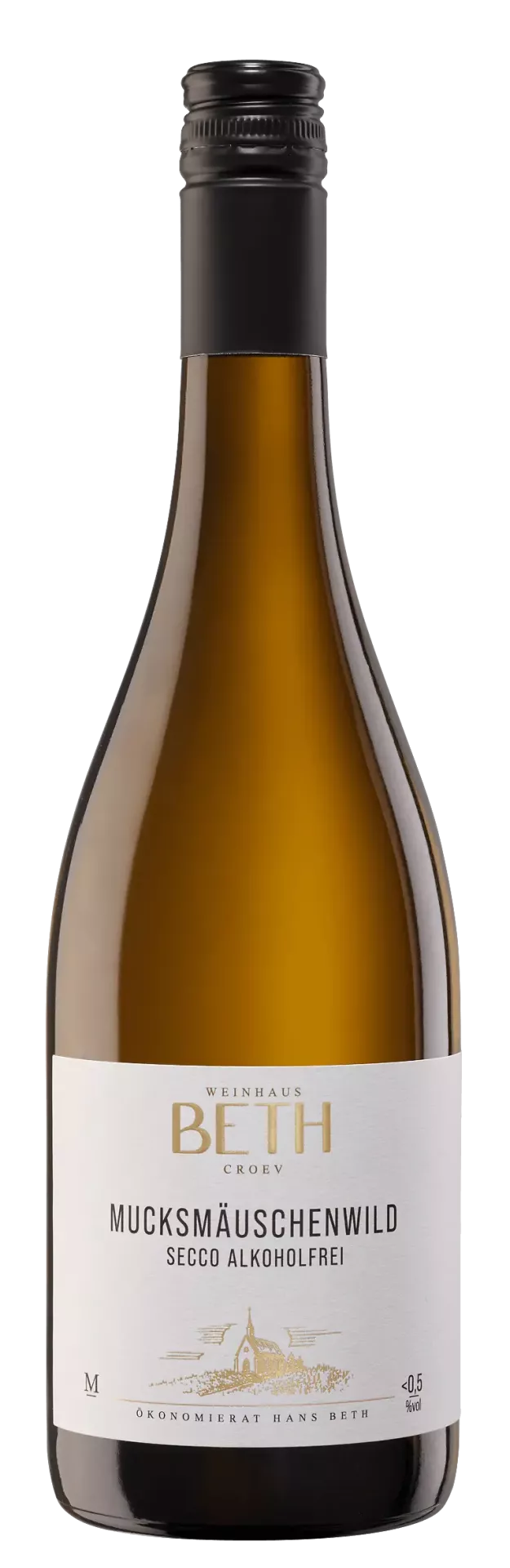 Flasche Weinhaus Beth Mucksmäuschenwild Secco Alkoholfrei – alkoholfreier Secco mit fruchtigem Charakter