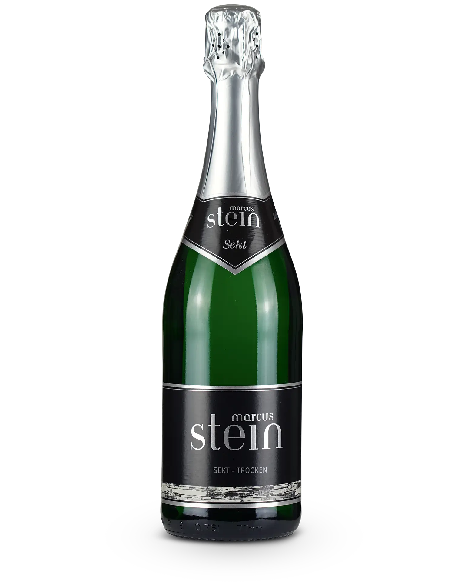 Flasche Marcus Stein Jahrgangssekt Trocken – trockener Jahrgangssekt mit feiner Perlage und elegantem Geschmack