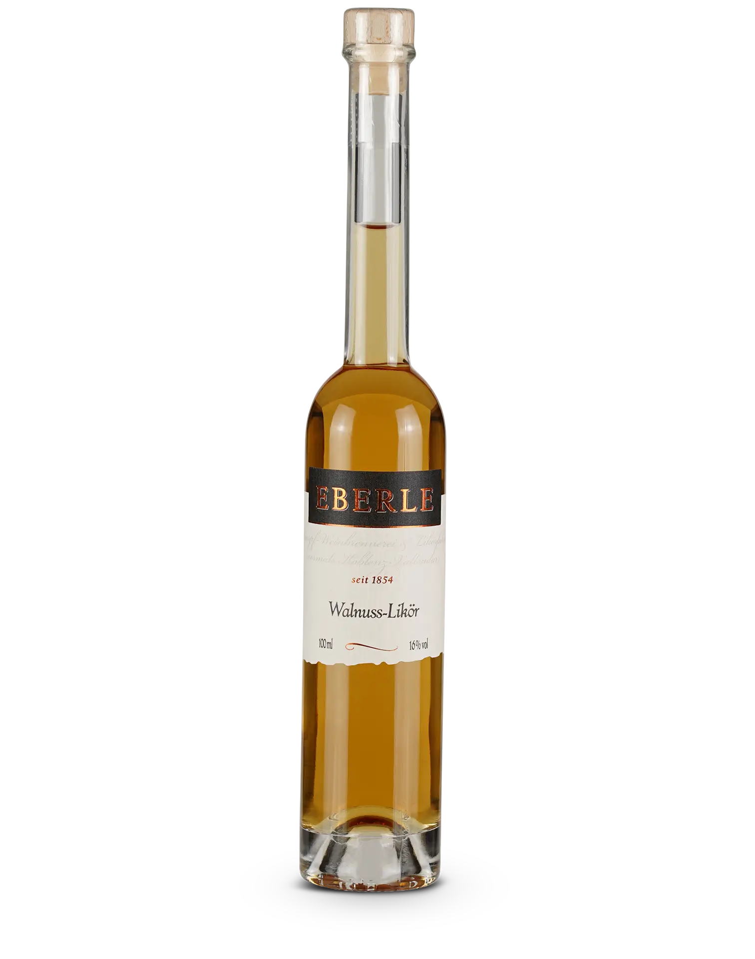 Flasche Eberle Walnuss Likör – klarer Likör mit intensiver Walnussnote
