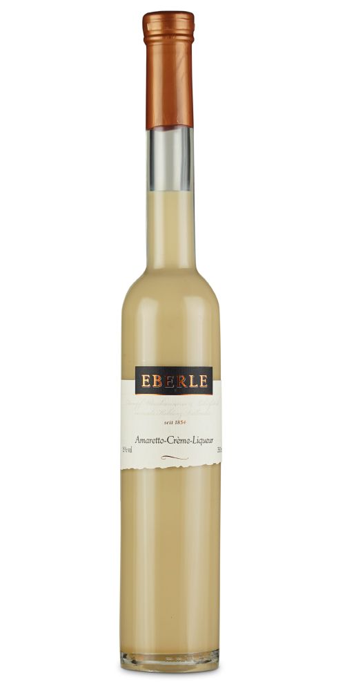 Flasche Eberle Amaretto Creme Liqueur – cremiger Likör mit feiner Mandelnote
