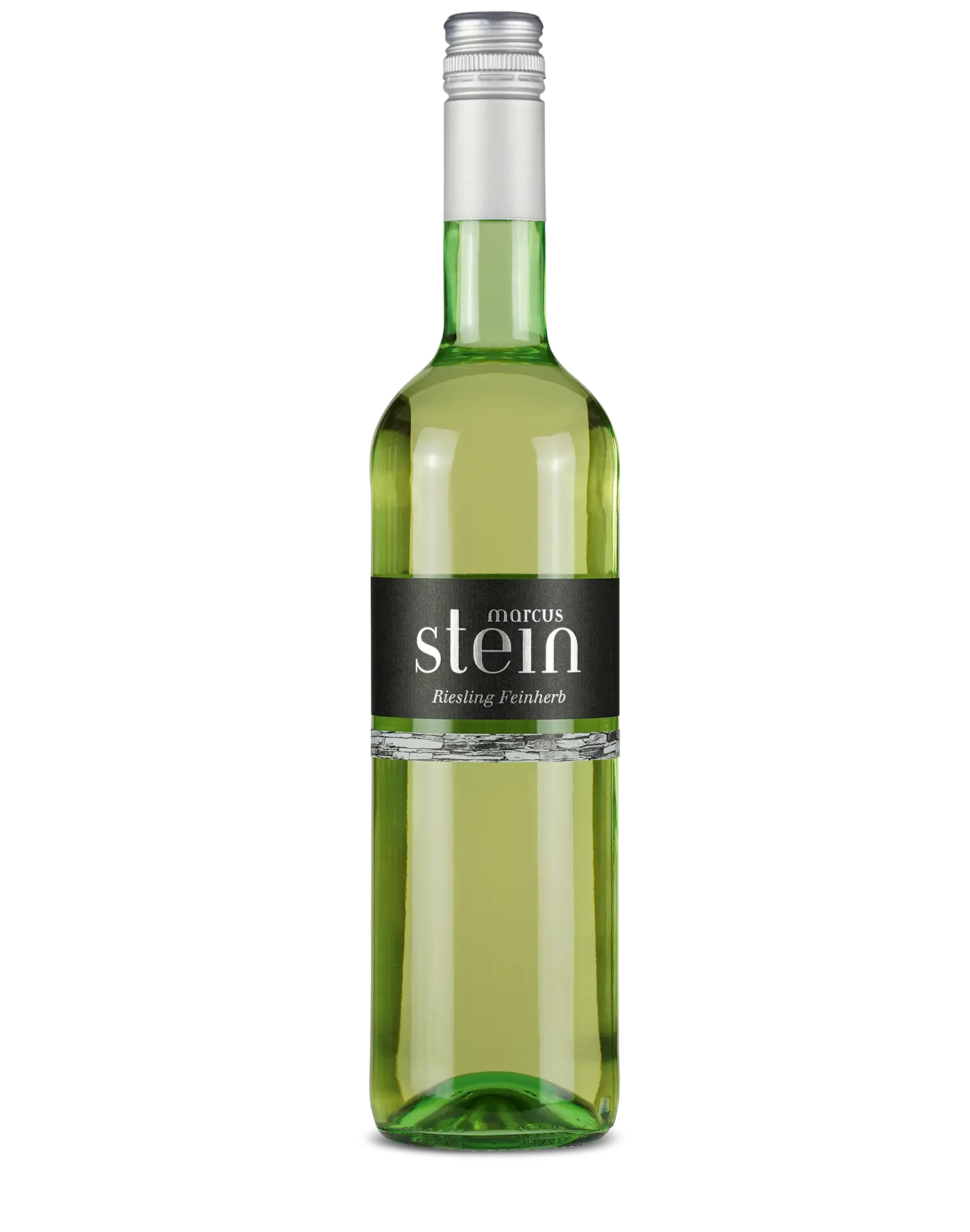 Flasche Marcus Stein Riesling Feinherb – feinherber Riesling mit frischer Säure und fruchtigem Charakter