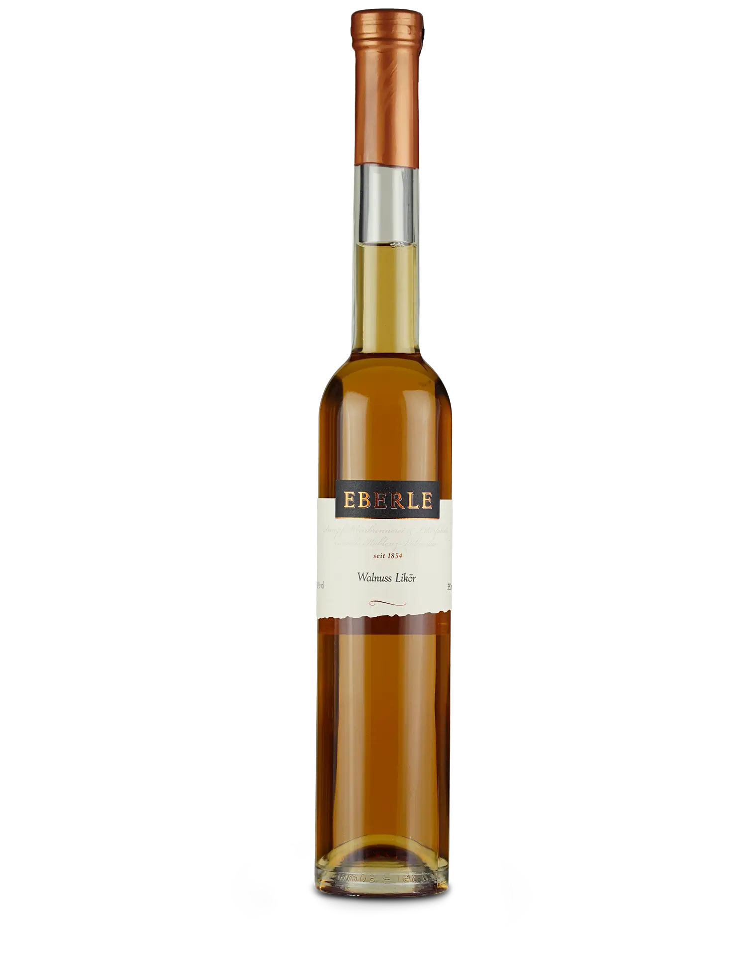 Flasche Eberle Walnuss Likör – klarer Likör mit intensiver Walnussnote