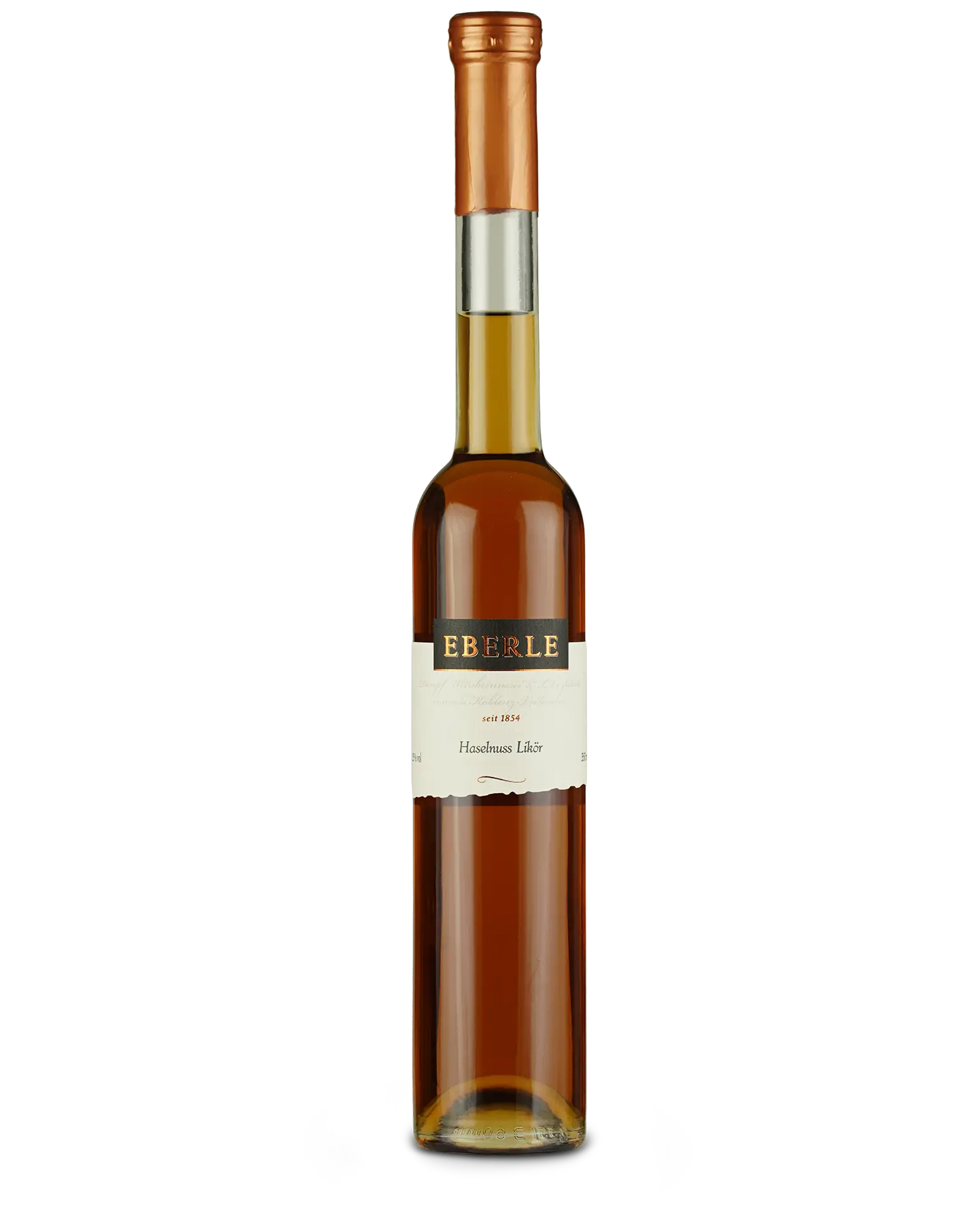 Flasche Eberle Haselnuss Likör – klarer Likör mit intensivem Haselnussgeschmack