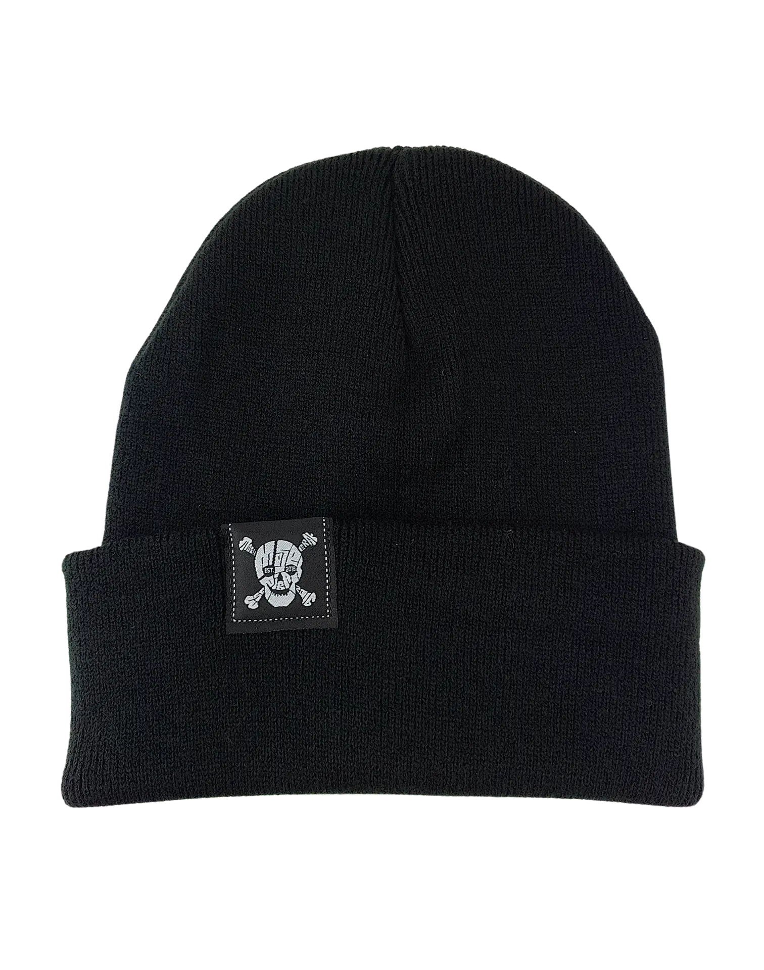 Moselpirat Beanie in Schwarz – stylische Mütze mit Skull-Logo