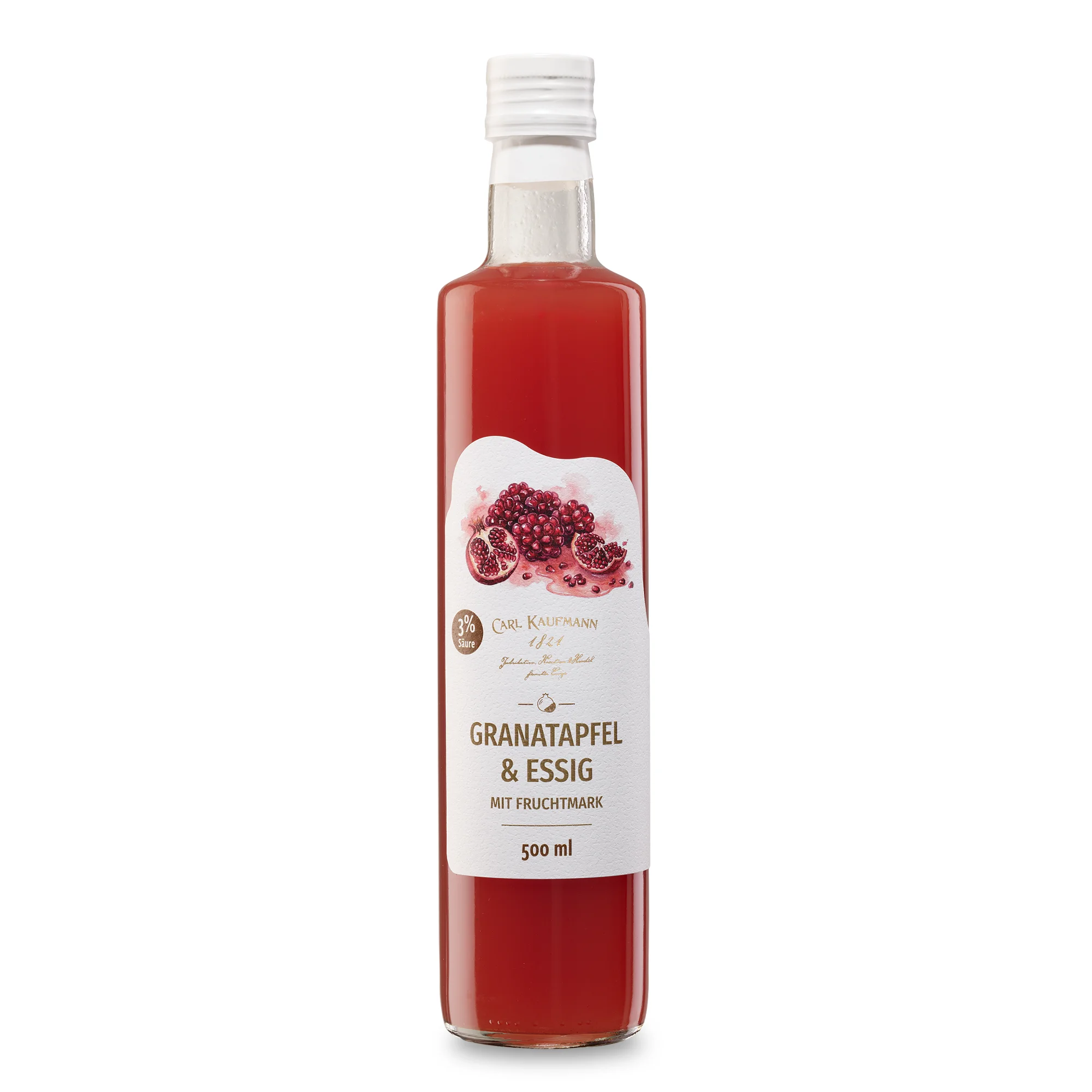 Granatapfel Fruchtessig von Carl Kaufmann aus Kröv an der Mosel in der 0,5L Flasche