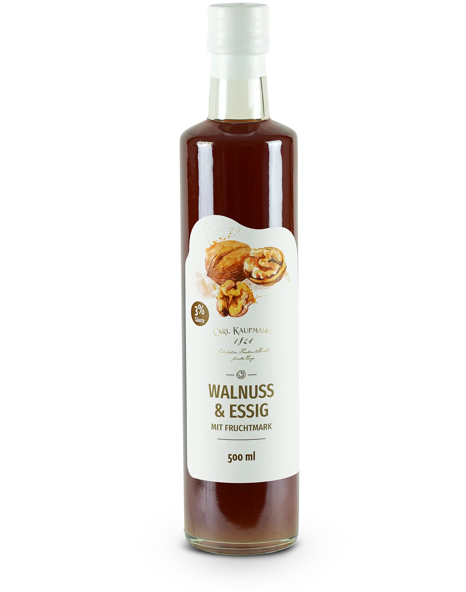 Flasche Carl Kaufmann Walnuss & Essig – feiner Walnussessig mit aromatischem Geschmack