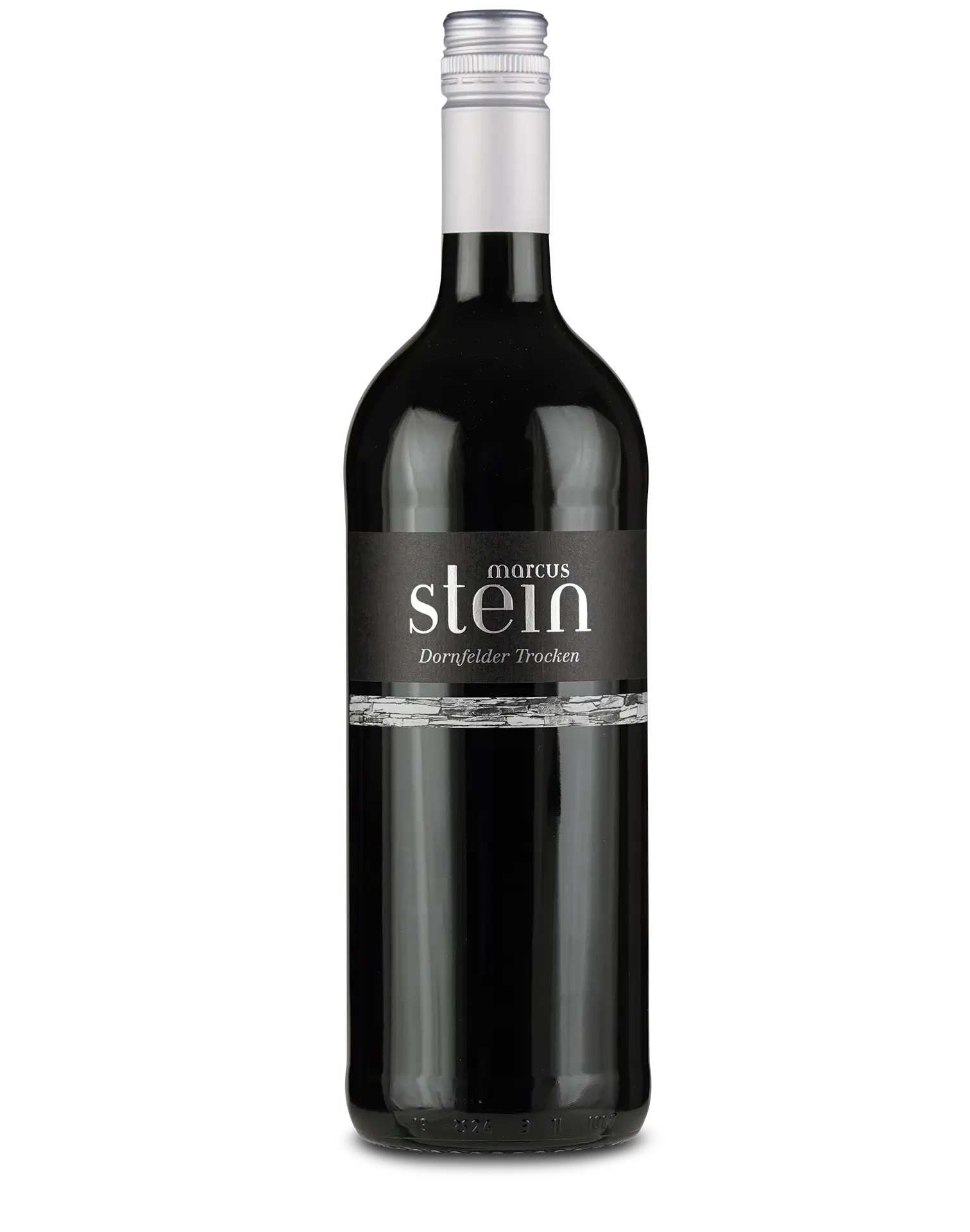 Flasche Marcus Stein Dornfelder Trocken – trockener Rotwein mit kräftigem Aroma und tiefroter Farbe