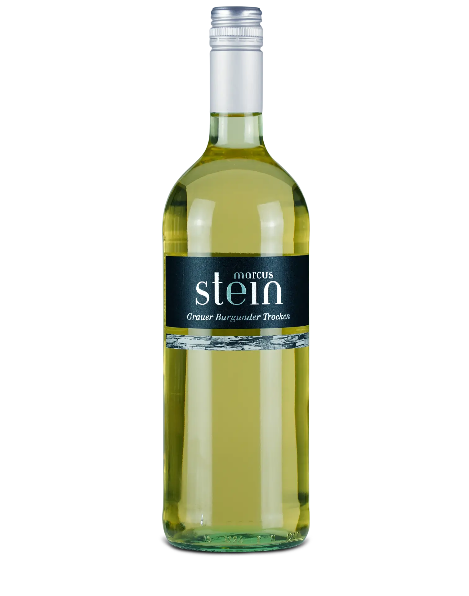 Flasche Marcus Stein Grauer Burgunder Trocken – trockener Weißwein mit feiner Frucht und cremigem Abgang