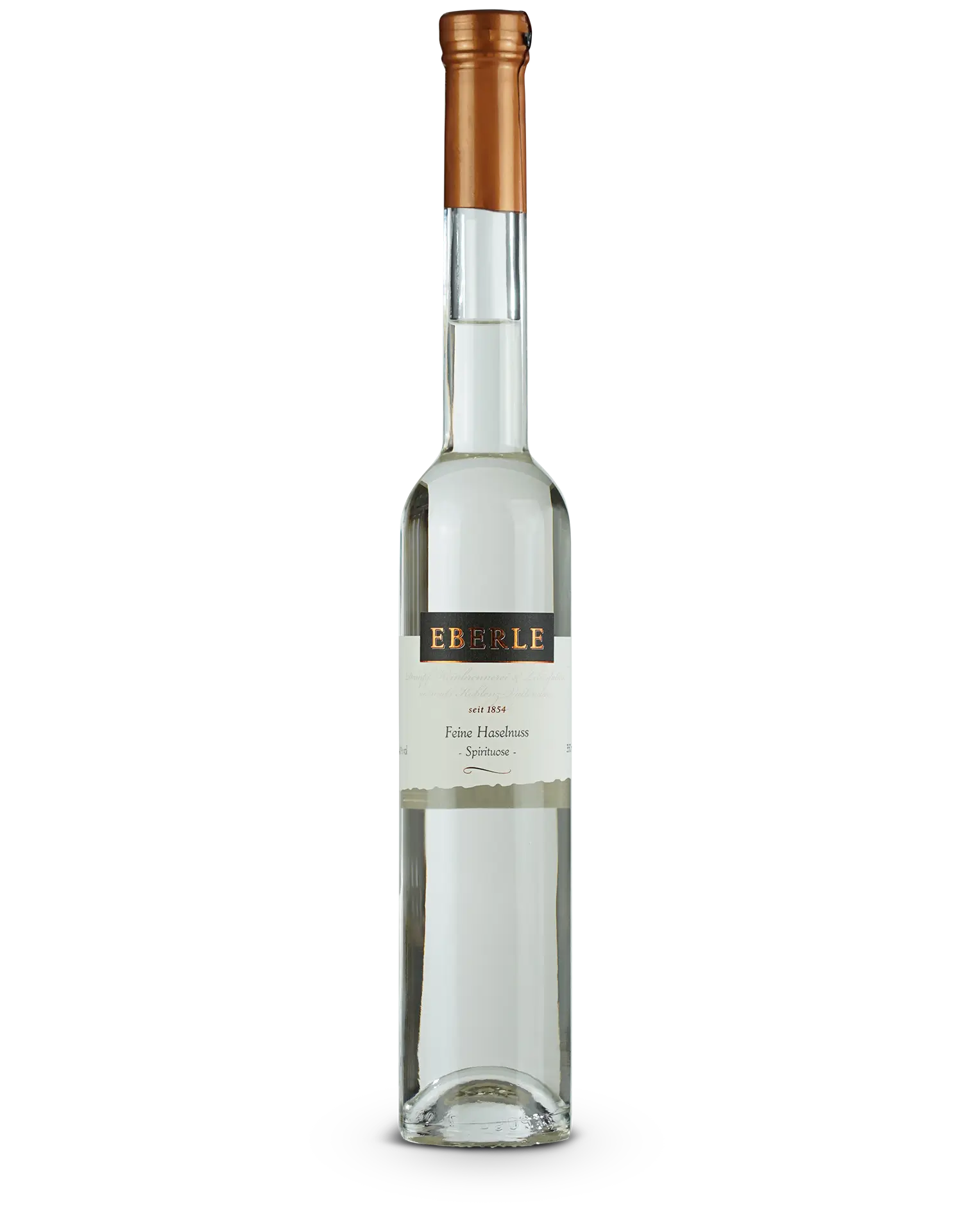 Flasche Eberle Feine Haselnusspirituose mit mildem, nussigem Aroma