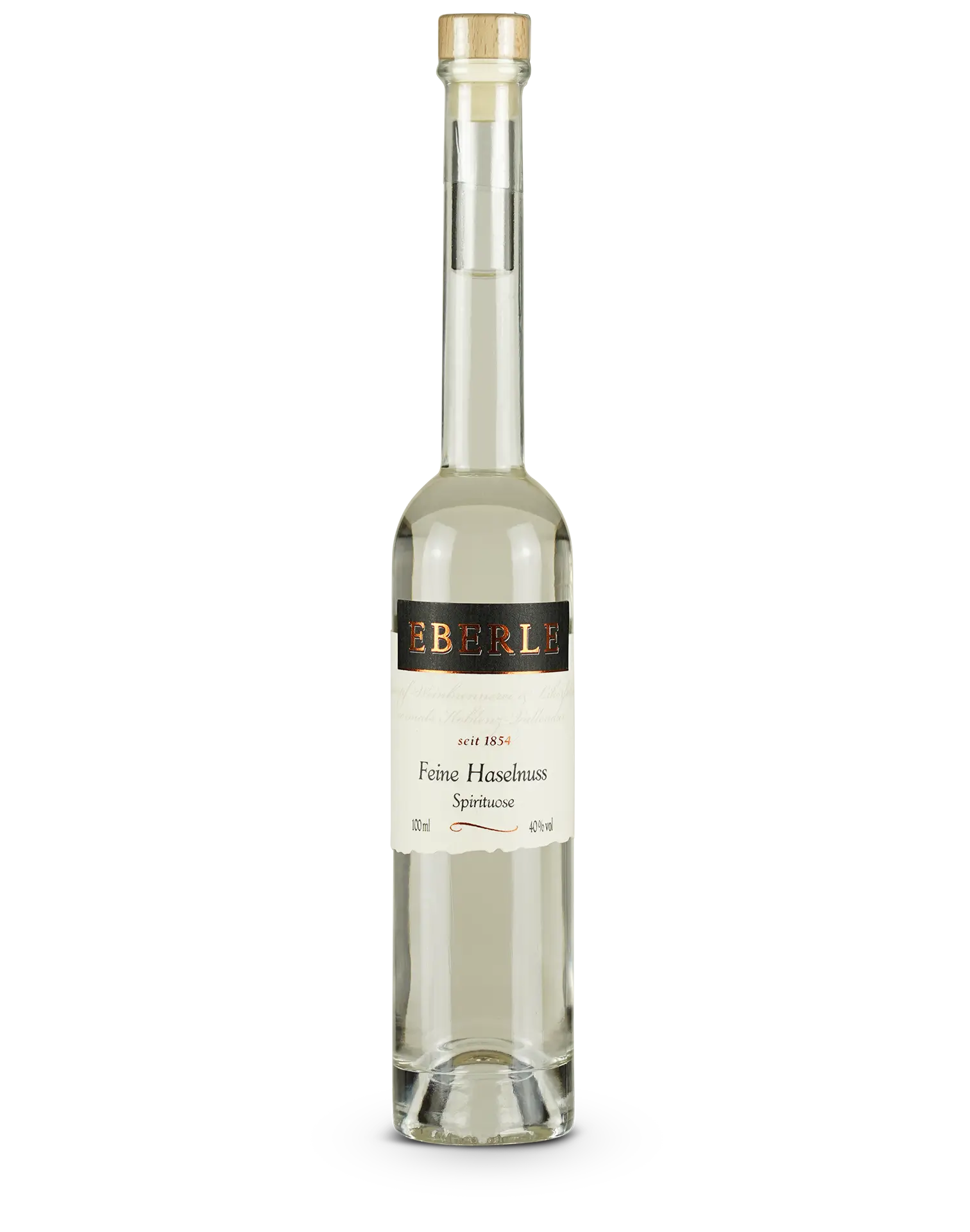 Flasche Eberle Feine Haselnusspirituose mit mildem, nussigem Aroma