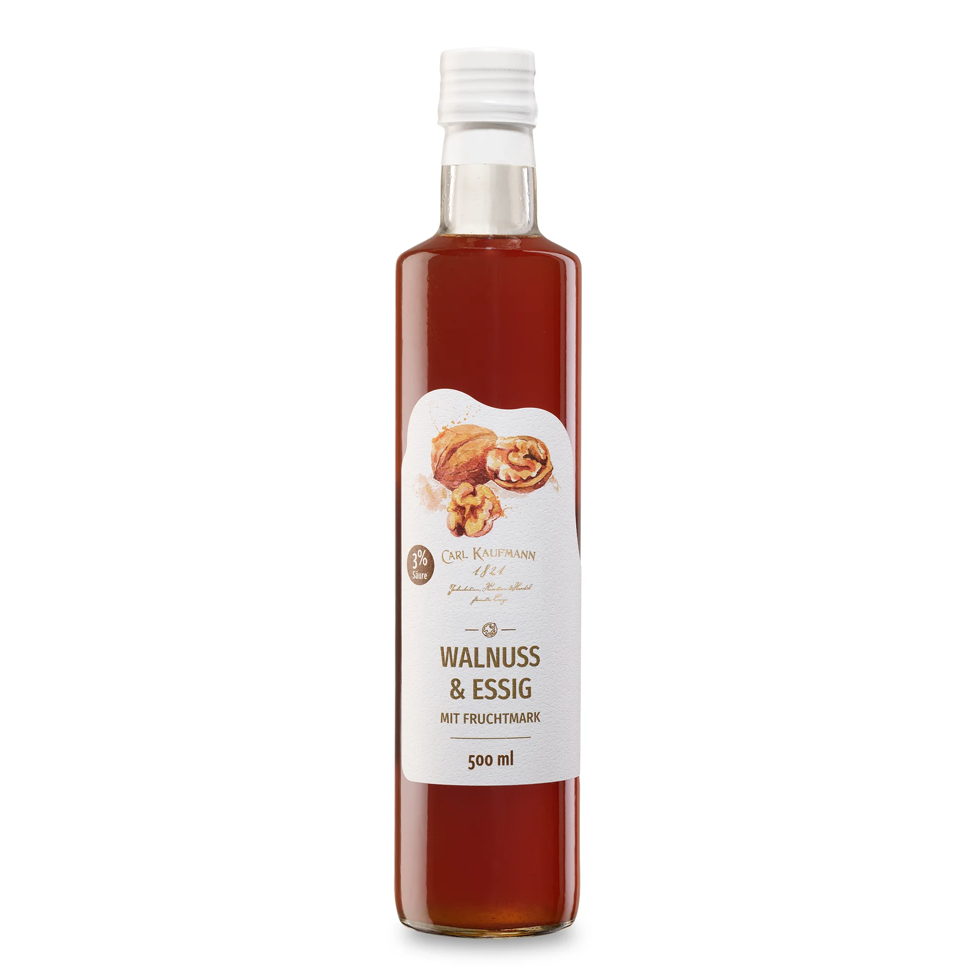 Walnuss Fruchtessig von Carl Kaufmann aus Kröv an der Mosel in der 0,5L Flasche
