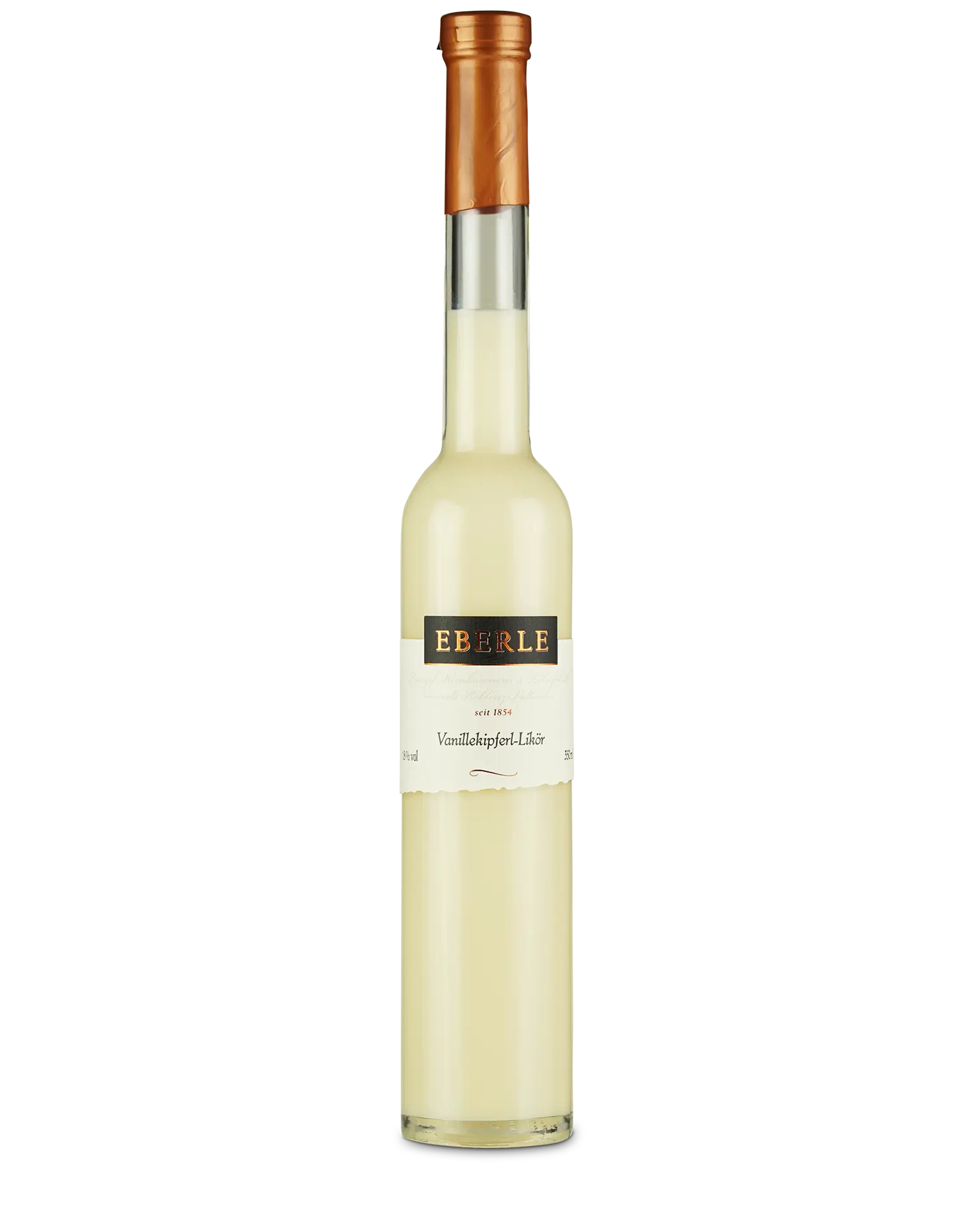 Flasche Eberle Vanillekipferl Likör – cremiger Likör mit feinem Vanillegebäck-Geschmack