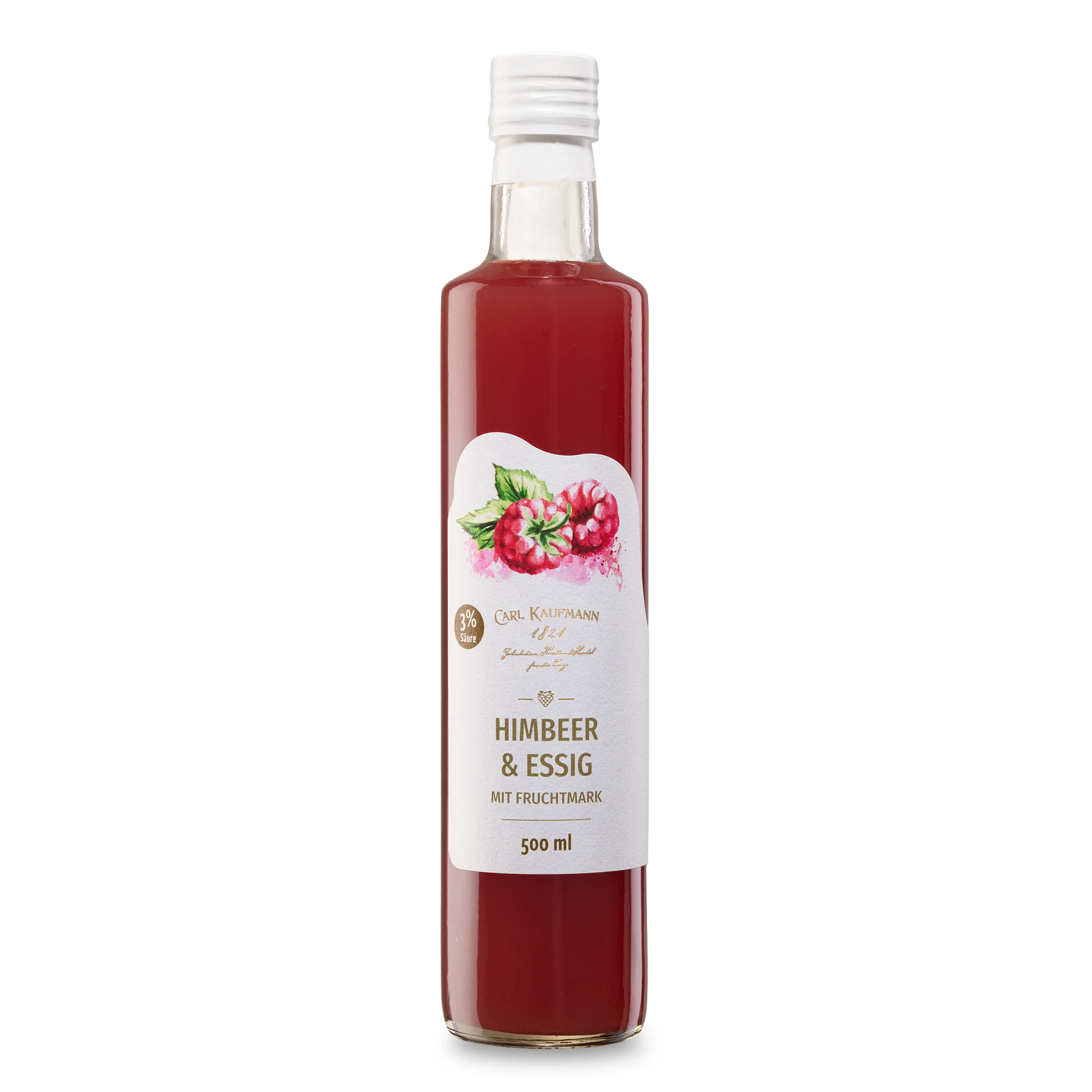 Himbeer Fruchtessig von Carl Kaufmann aus Kröv an der Mosel in der 0,5L Flasche