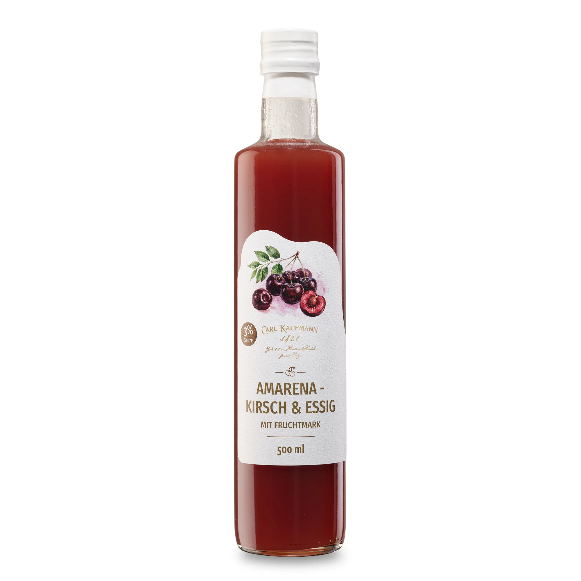 Amarena-Kirsch Fruchtessig von Carl Kaufmann aus Kröv an der Mosel in der 0,5L Flasche