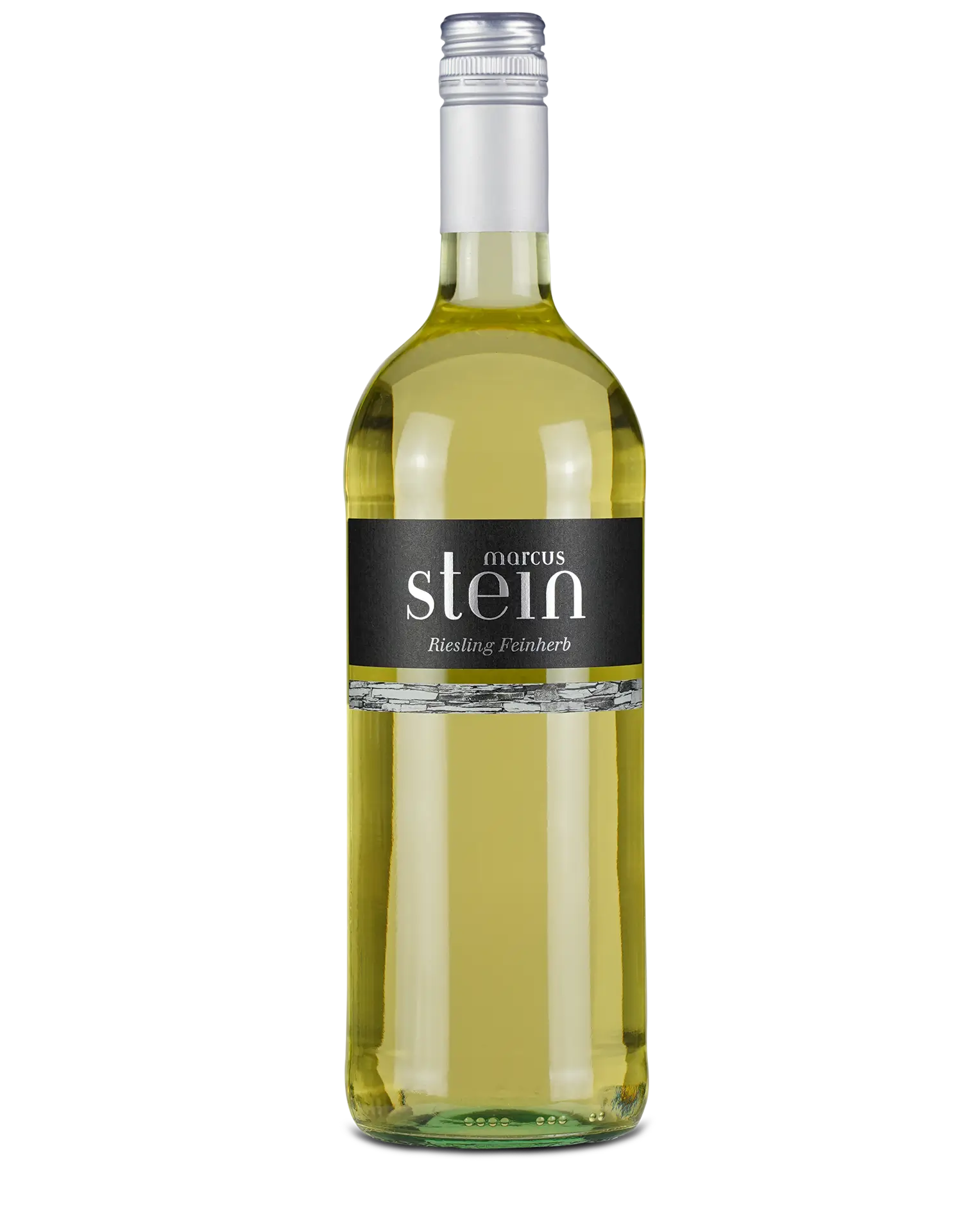 Flasche Marcus Stein Riesling Feinherb – feinherber Riesling mit frischer Säure und fruchtigem Charakter