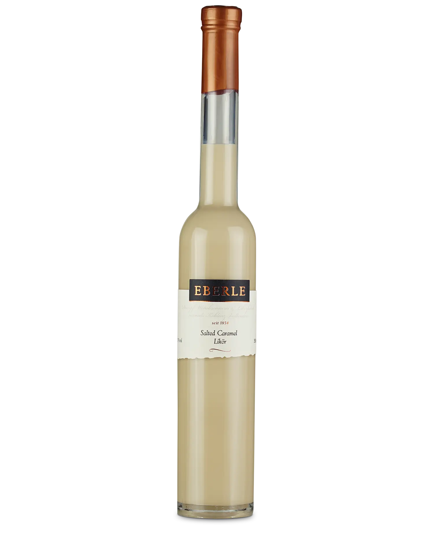 Flasche Eberle Salted Caramel Likör – cremiger Likör mit gesalzenem Karamellgeschmack