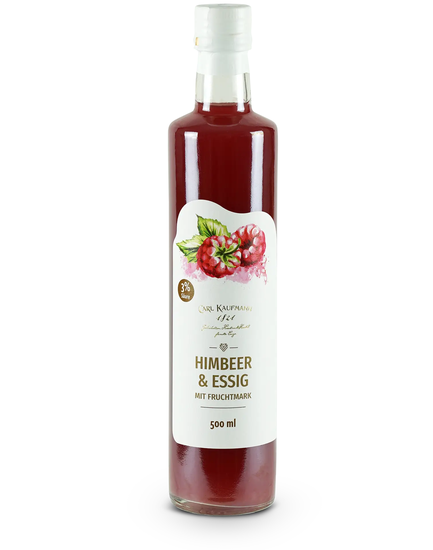 Flasche Carl Kaufmann Himbeer und Essig – fruchtiger Himbeeressig mit natürlichem Aroma