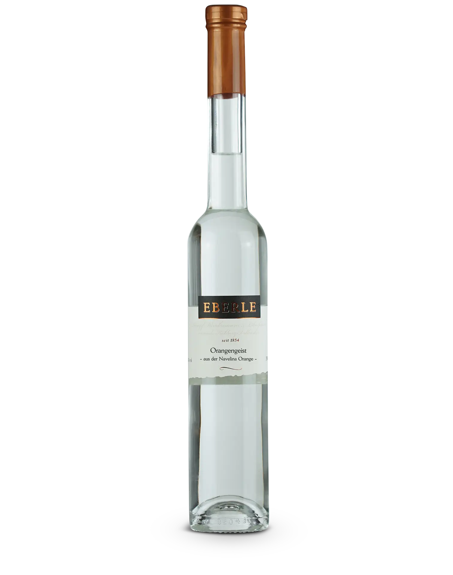Flasche Eberle Orangen Geist aus Navelina Orangen – klarer Geist mit intensivem Orangenaroma