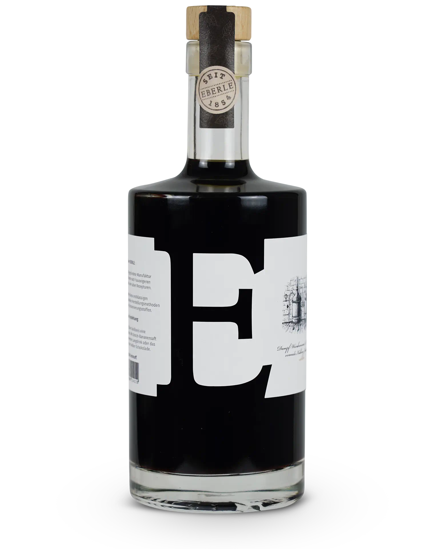 Flasche Eberle Lakritz Likör – dunkler Likör mit intensiver Lakritznote